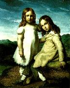 Theodore   Gericault les enfants dedreux Spain oil painting artist